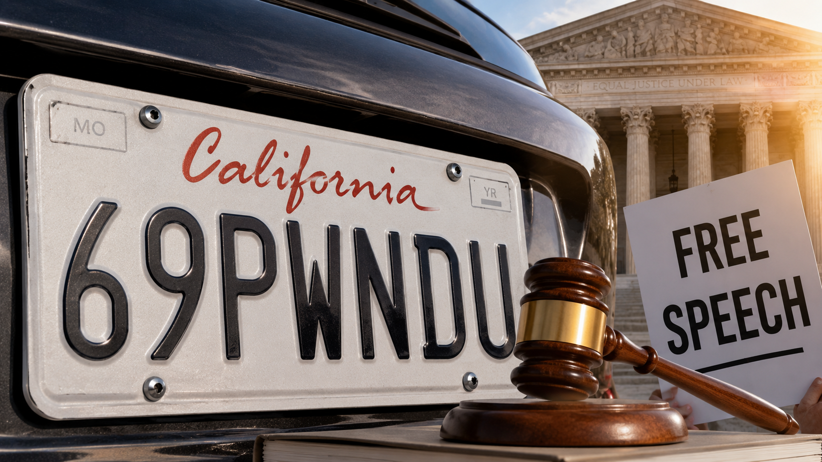 69pwndu license plate meaning