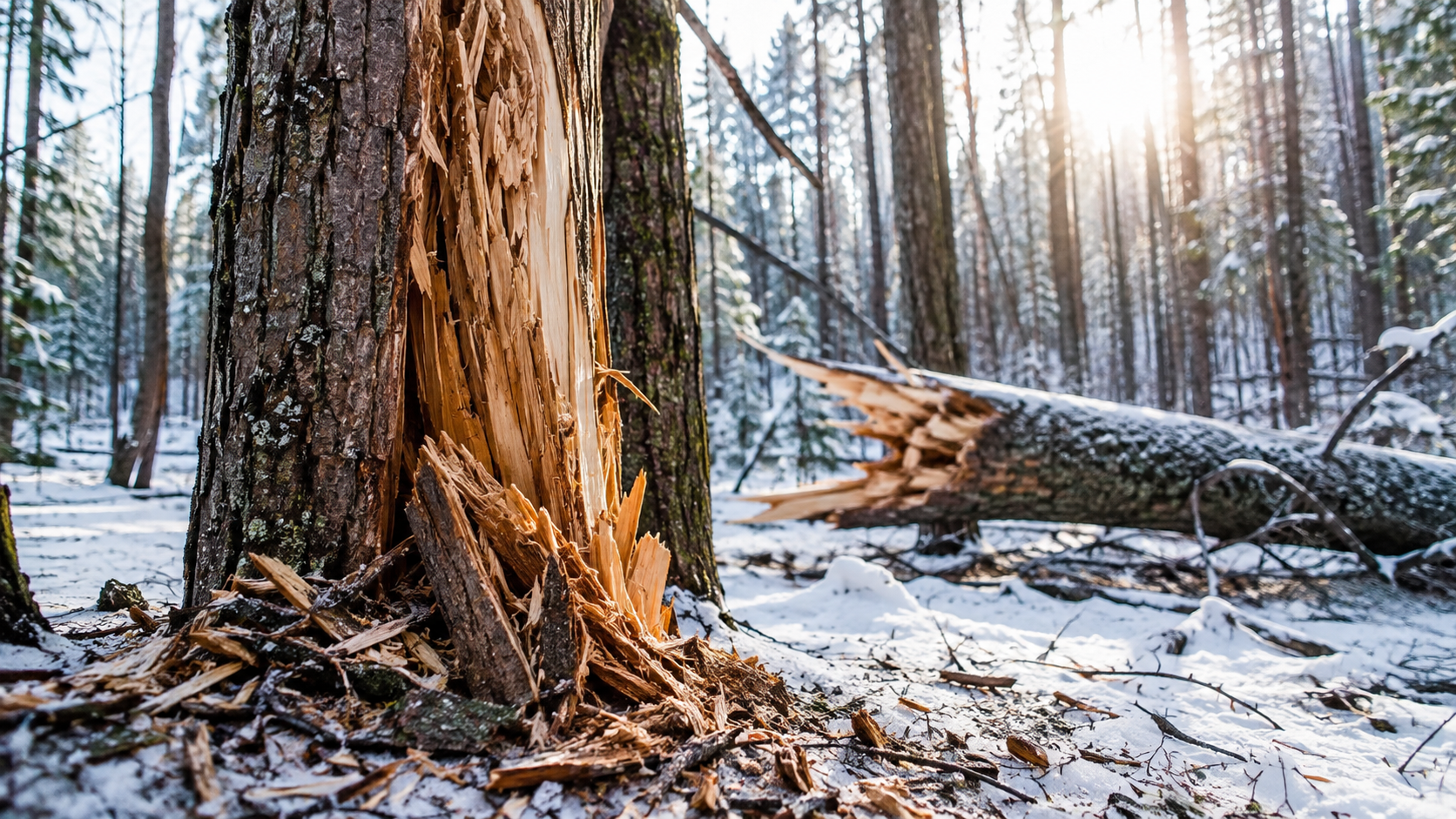 exploding trees